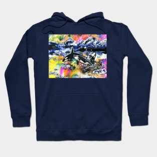 Aurora Orca-stra (Aurora and Orcas) Hoodie